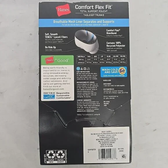 Hanes Comfort Flex Fit Tagless Trunks (3-Pack) – Size S 28-30 - Picture 4 of 6